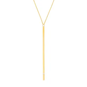 Vertical Bar Necklace with 1/2pt Diamond