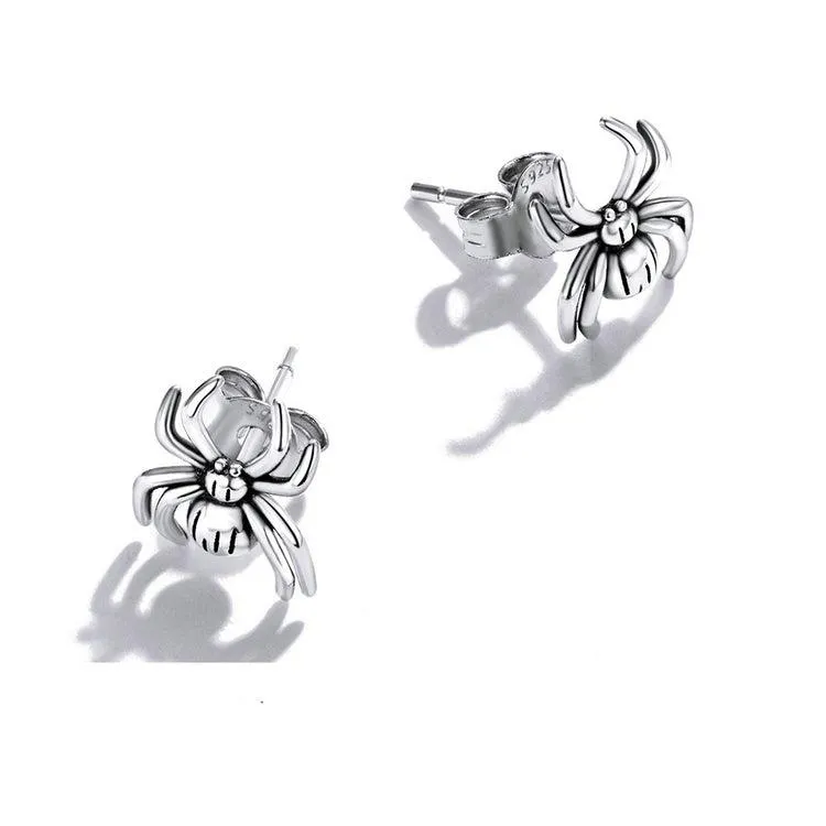 Vintage Eight-Legged Spider Stud Earrings