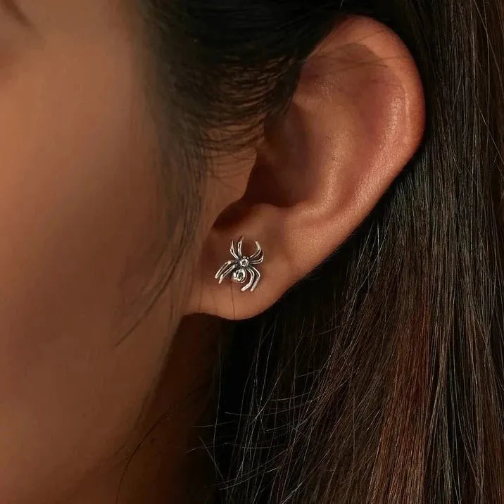 Vintage Eight-Legged Spider Stud Earrings