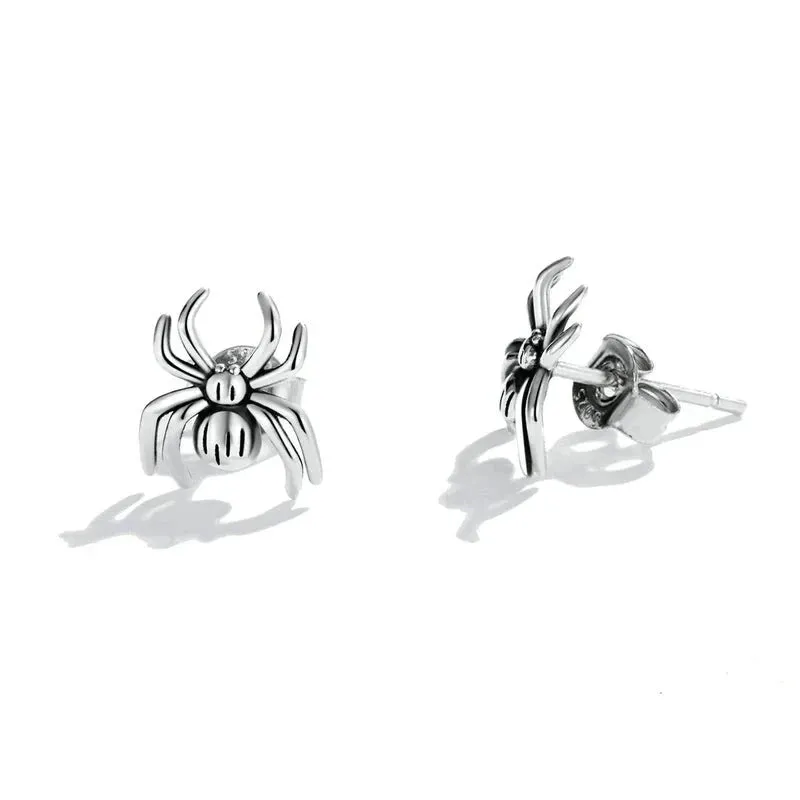 Vintage Eight-Legged Spider Stud Earrings