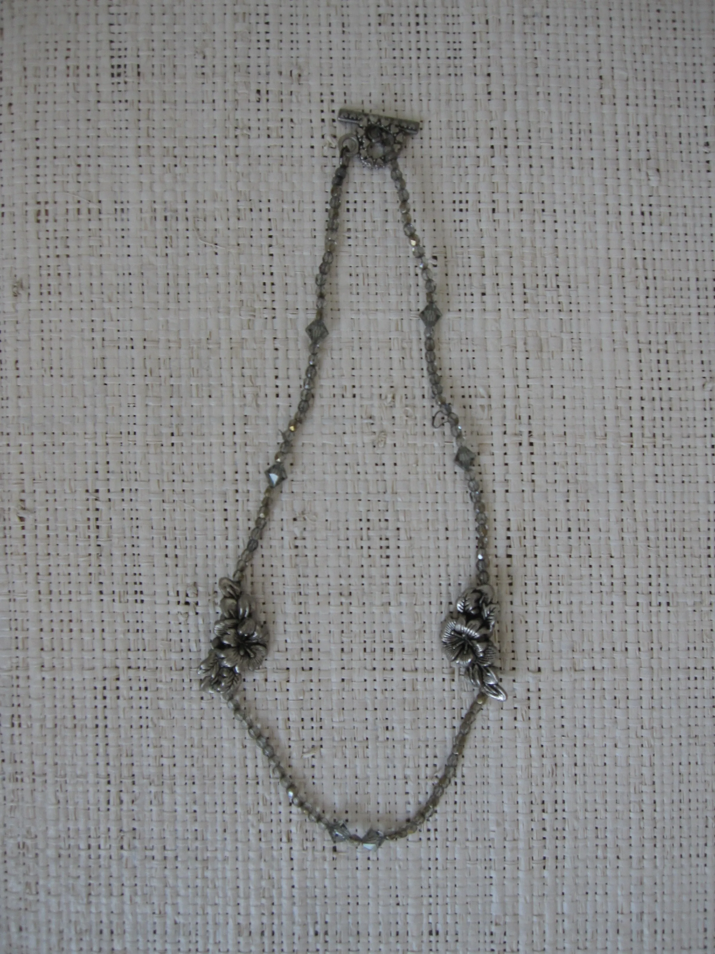 Vintage Floral & Beaded Necklace