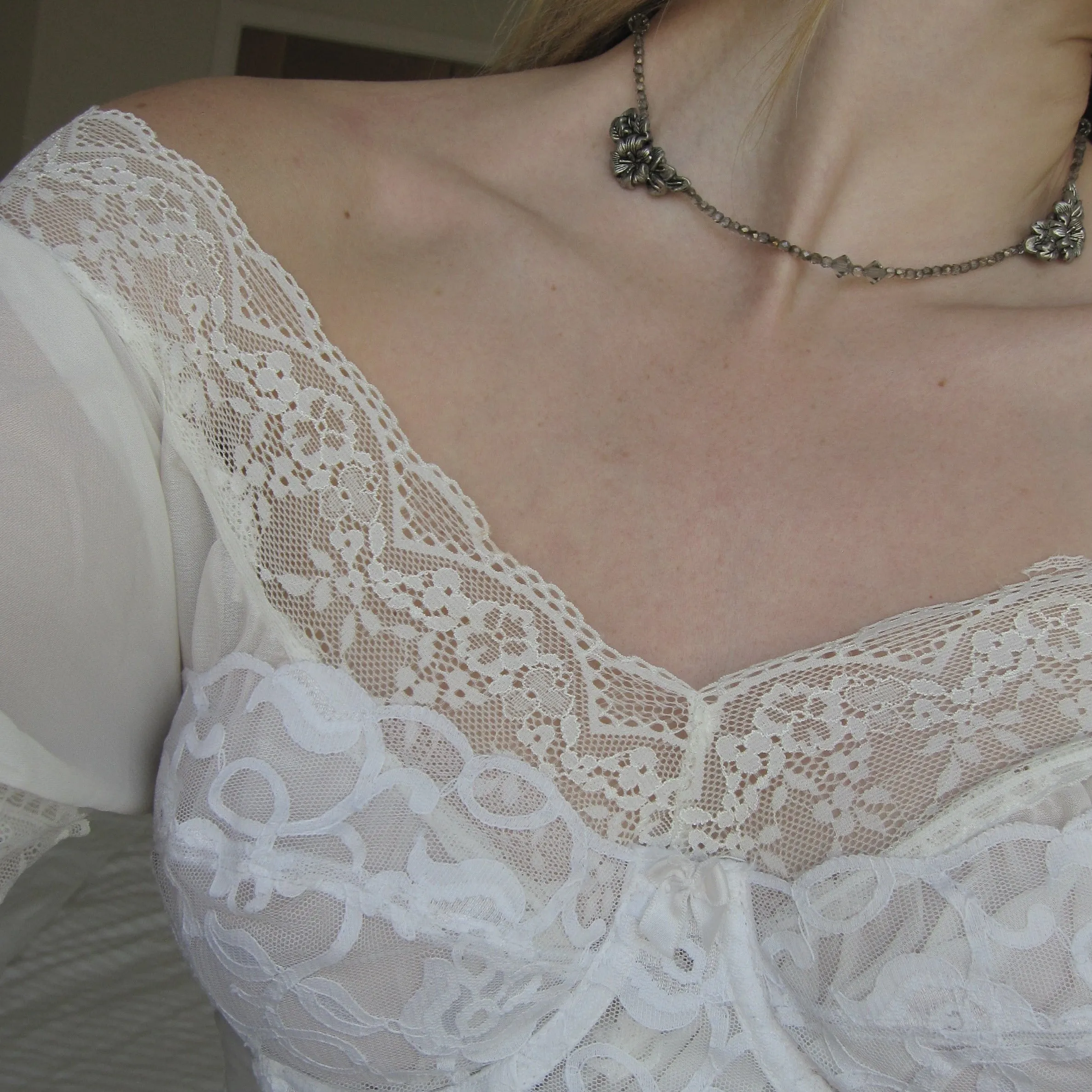 Vintage Floral & Beaded Necklace