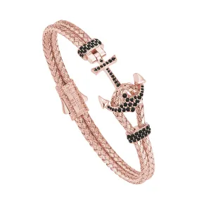 Women's Rose Petite Anchor Bracelet - Solid Silver